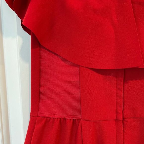 H&M Red Off the Shoulder Jumpsuit, Size 10 - Picture 7 of 8